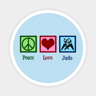 Peace Love Judo Magnet